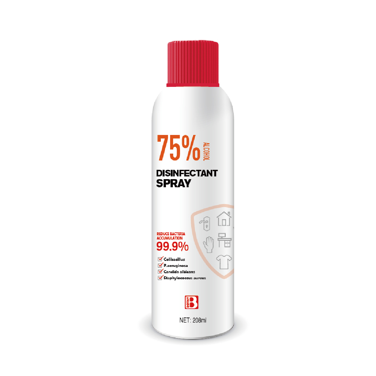 保賜利牌75%酒精消毒噴霧劑 208ML